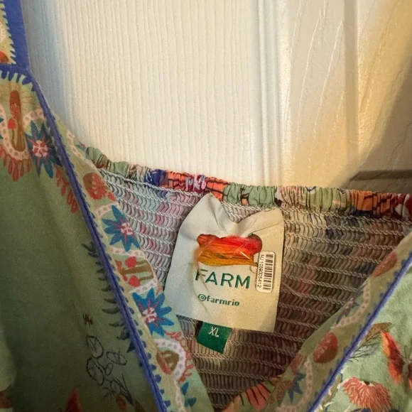 Farm Rio Green Bright Yard Mini Dress - Picture 3 of 4